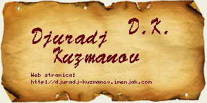 Đurađ Kuzmanov vizit kartica